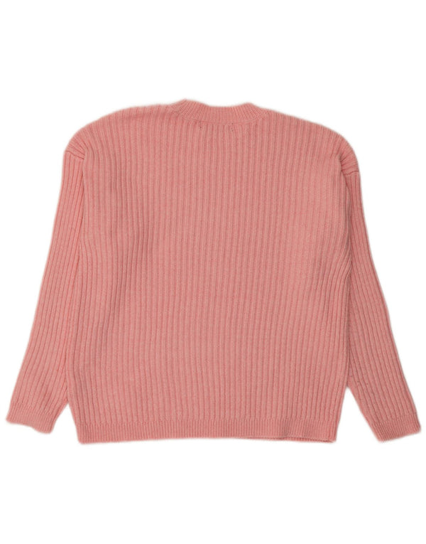 Marks & Spencer Pull à col rond pour femme UK 14 Polyester rose moyen