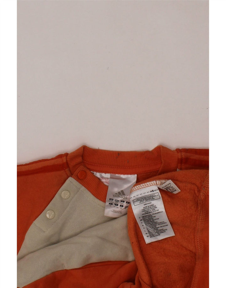 ADIDAS Sweat-shirt bébé fille 12-18 mois en coton color block orange