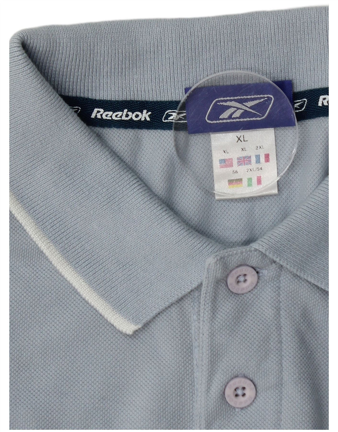 REEBOK Polo Homme XL Bleu Coton