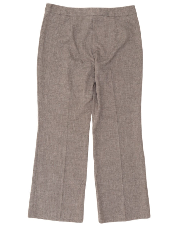 Marks & Spencer Pantalon de costume pour femme UK 14 Medium W32 L28 Gris chevrons
