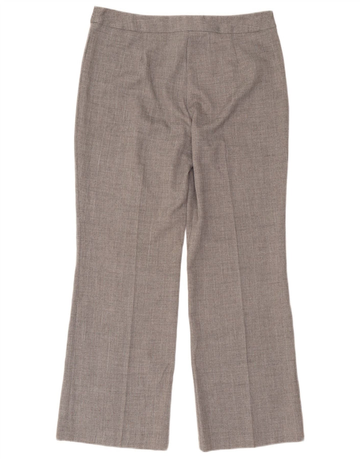 Marks & Spencer Pantalon de costume pour femme UK 14 Medium W32 L28 Gris chevrons