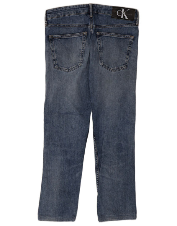 Calvin Klein Jean slim fuselé effet vieilli W29 L25 pour homme en coton bleu