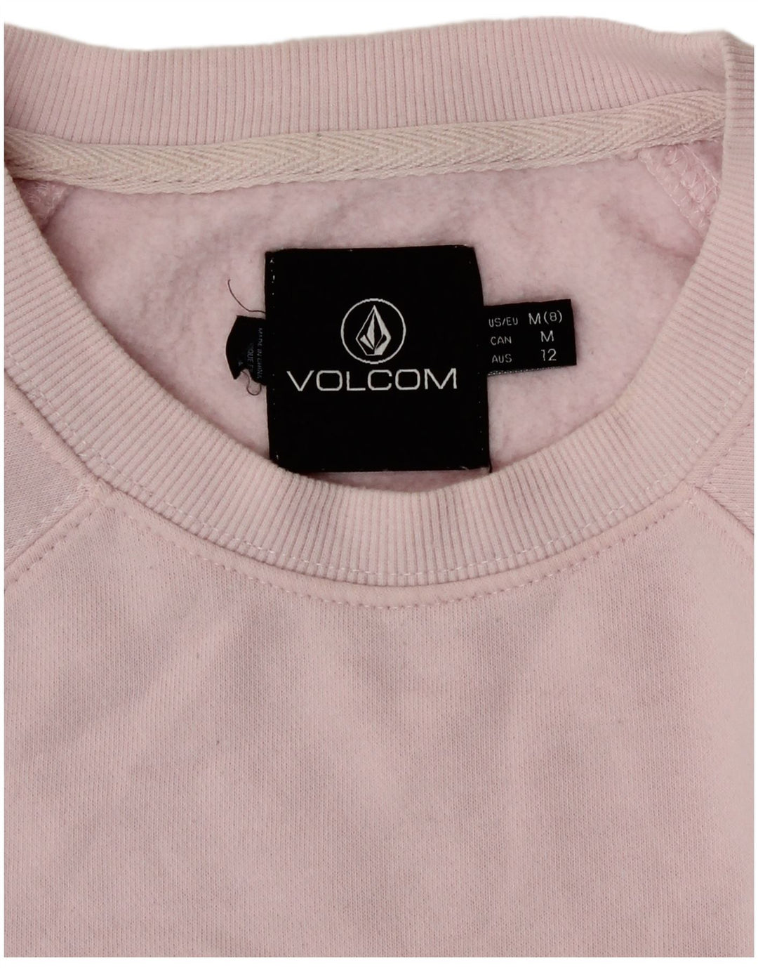 Volcom Sweat-shirt graphique pour femme US 8 en coton rose moyen