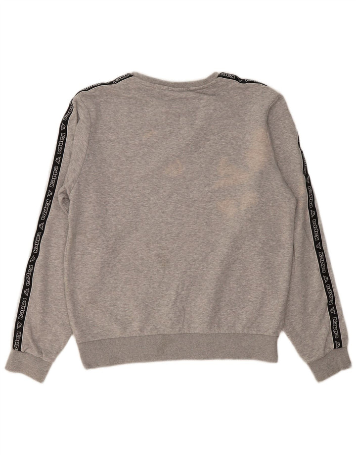KAPPA Sweat-shirt graphique pour homme en coton gris Taille L
