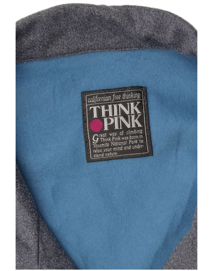 Think Pink Veste de Survêtement pour Homme Large Bleu Colorblock