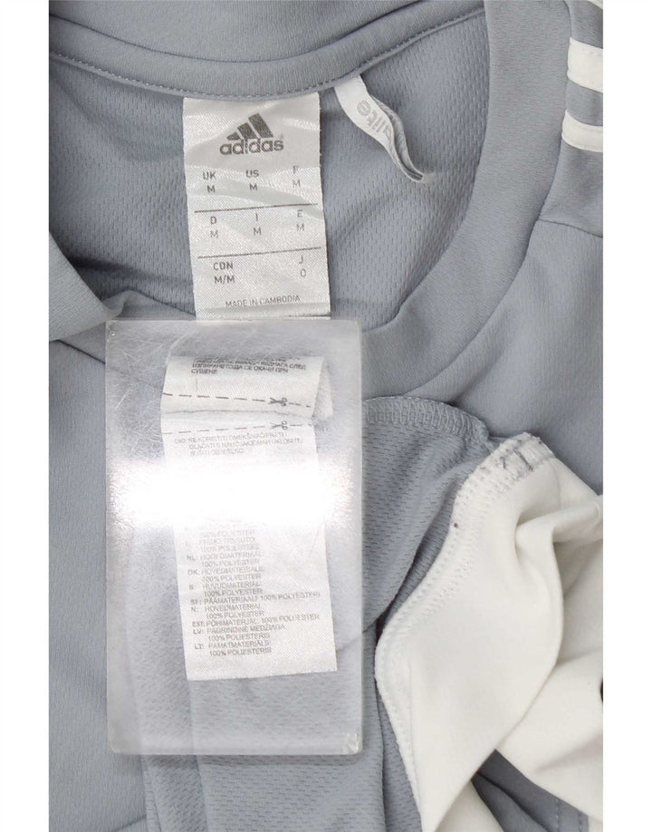 Adidas T-Shirt Homme Bleu Moyen Colorblock Polyester