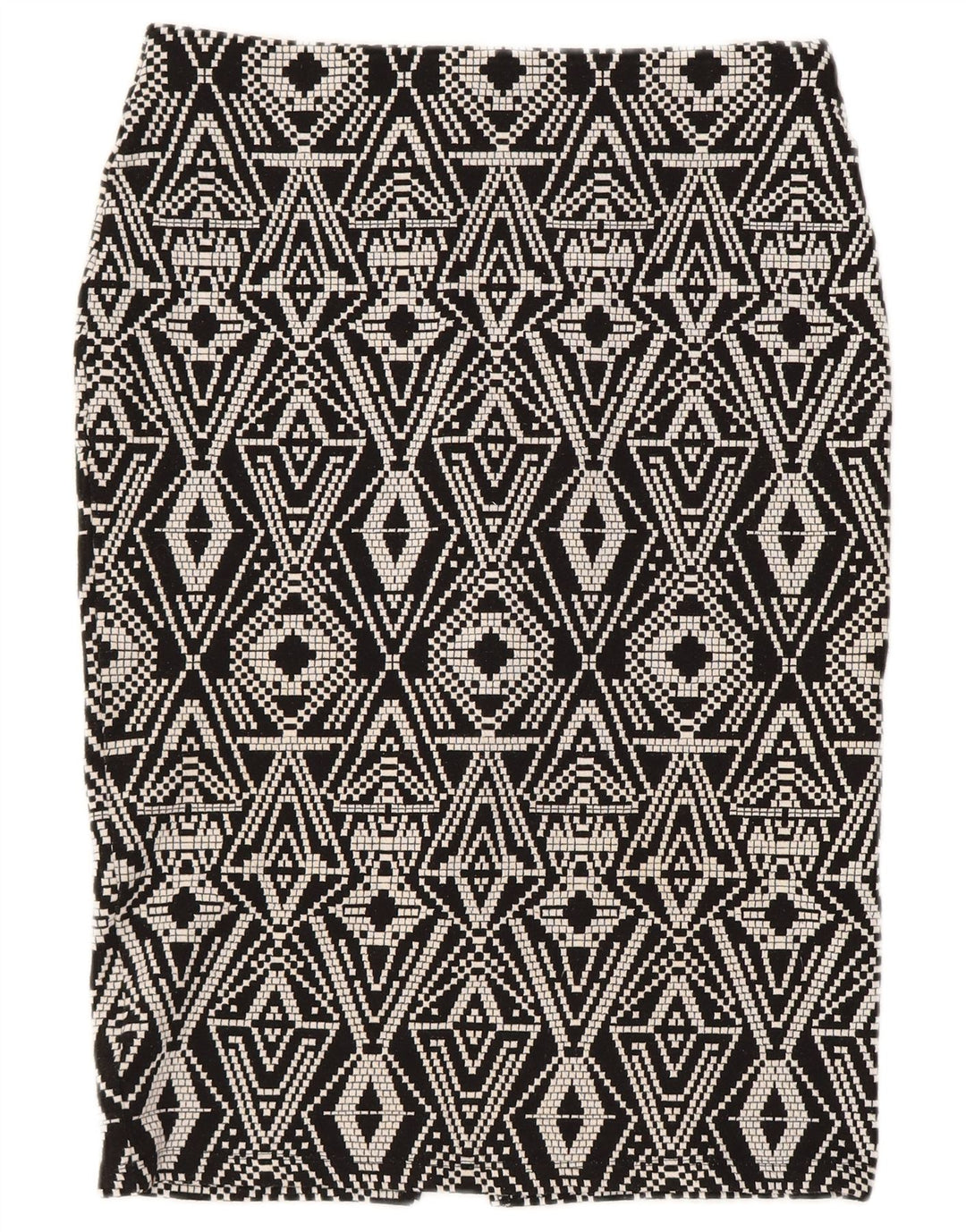 Marks & Spencer Jupe crayon pour femme UK 12 Medium W30 Noir Géométrique