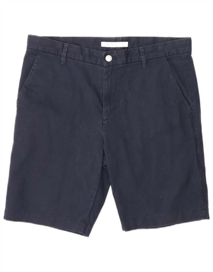 Calvin Klein Short Chino Homme W32 Bleu Marine Moyen Coton