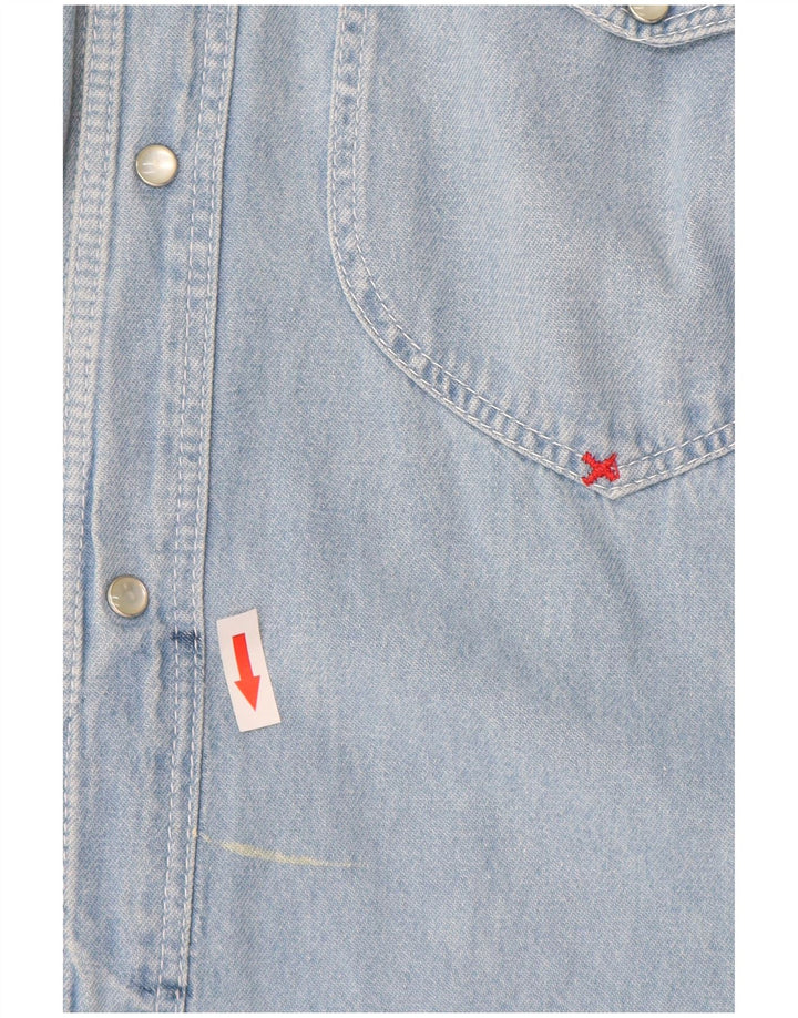 BENETTON Chemise en Jean XL Bleu Homme