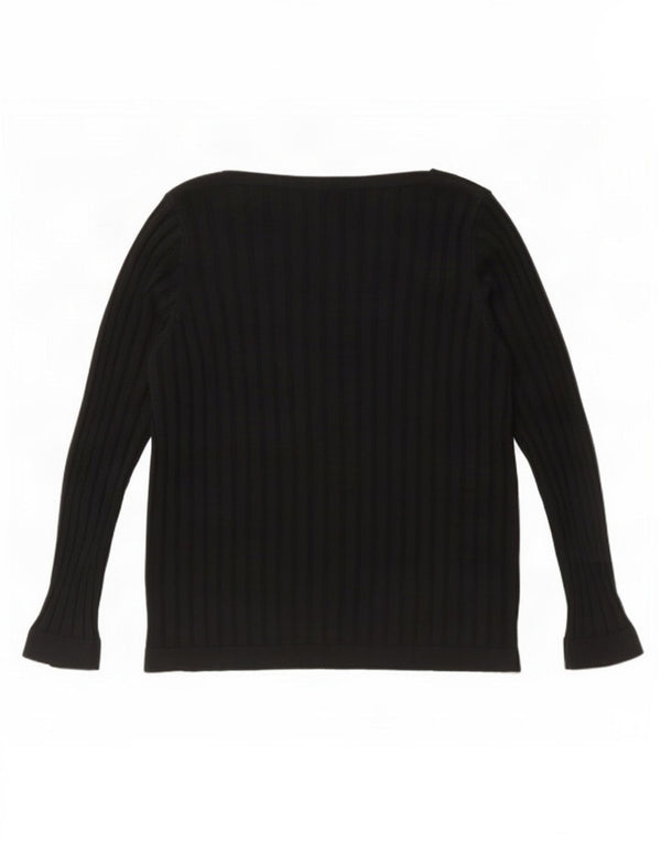 Marks & Spencer Per Una Pull col bateau pour femme UK 14 Large Noir