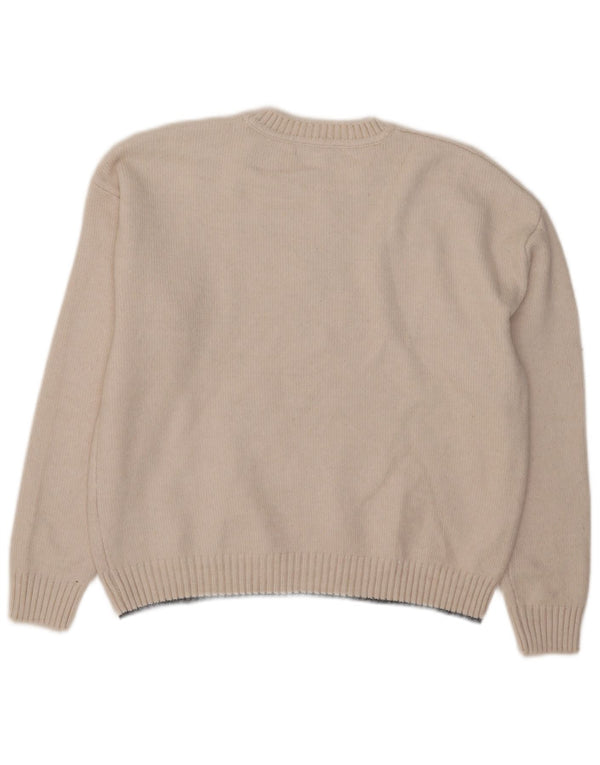 Marks & Spencer Pull à col rond pour femme UK 14 Medium Off White