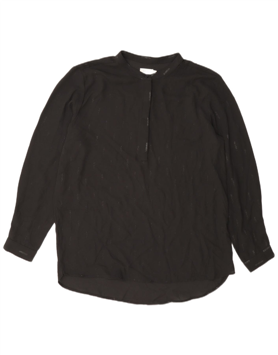 Dack's Chemisier à manches longues pour femme UK 46 Large Noir Rayé
