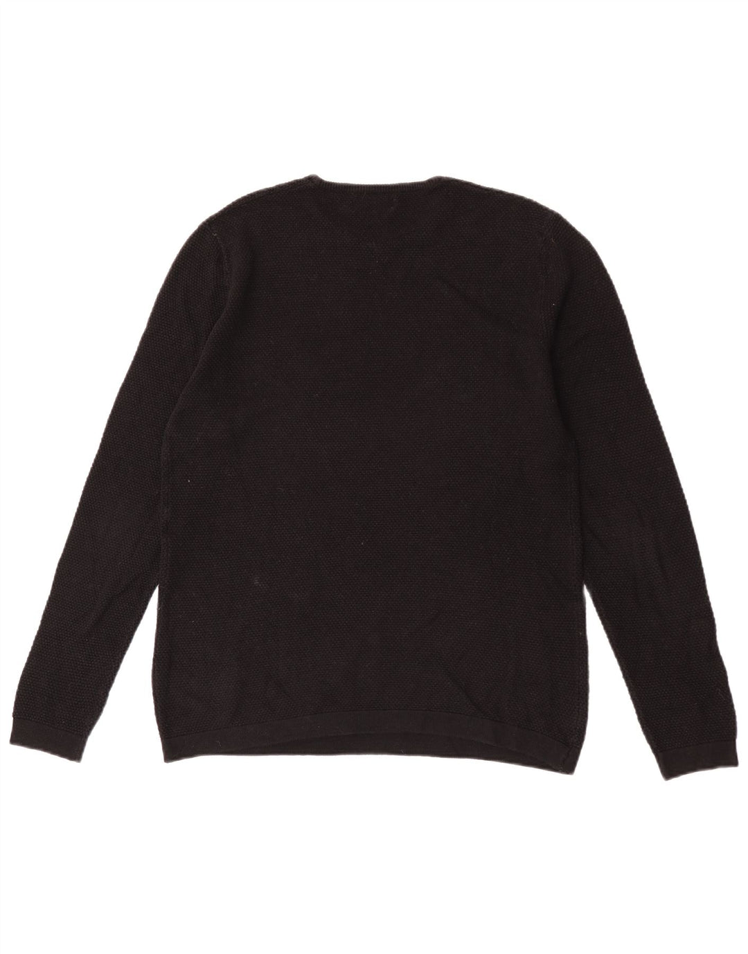 Zara Pull à col rond pour homme Noir moyen