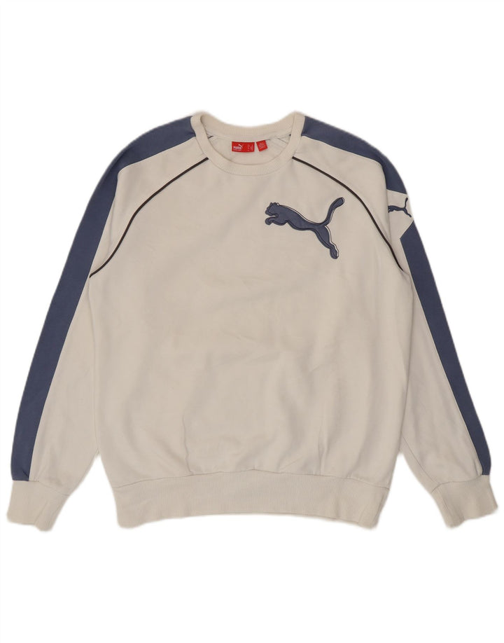 Puma Sweat-Shirt Graphic Homme Blanc Colorblock