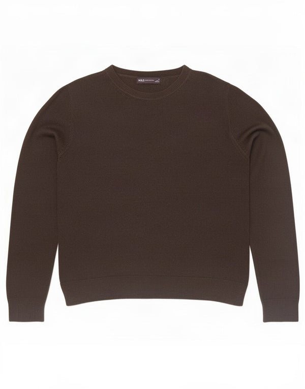 Marks & Spencer Pull surdimensionné à col bateau pour femme UK 10 Petit Noir