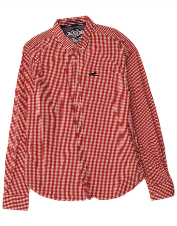 Superdry Chemise Homme XL Rouge Vichy Coton