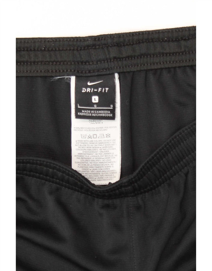 Nike Short de sport Dri Fit pour homme en polyester color block Noir Taille L