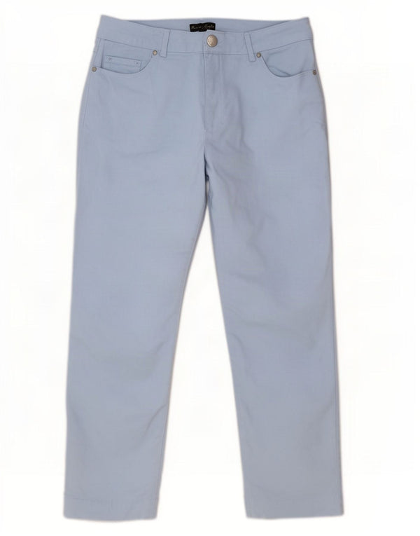 Phase Eight Pantalon court droit pour femme UK 14 Large W32 L25 Bleu