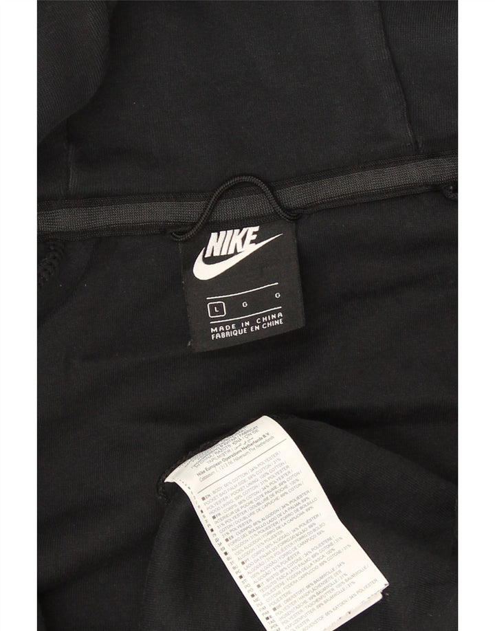 Nike Pull à capuche zippé pour homme Grand coton noir