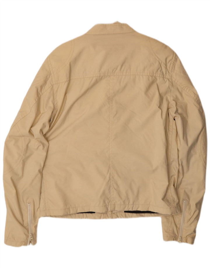KAPPA Mens Bomber Jacket UK 40 Large Beige Polyamide