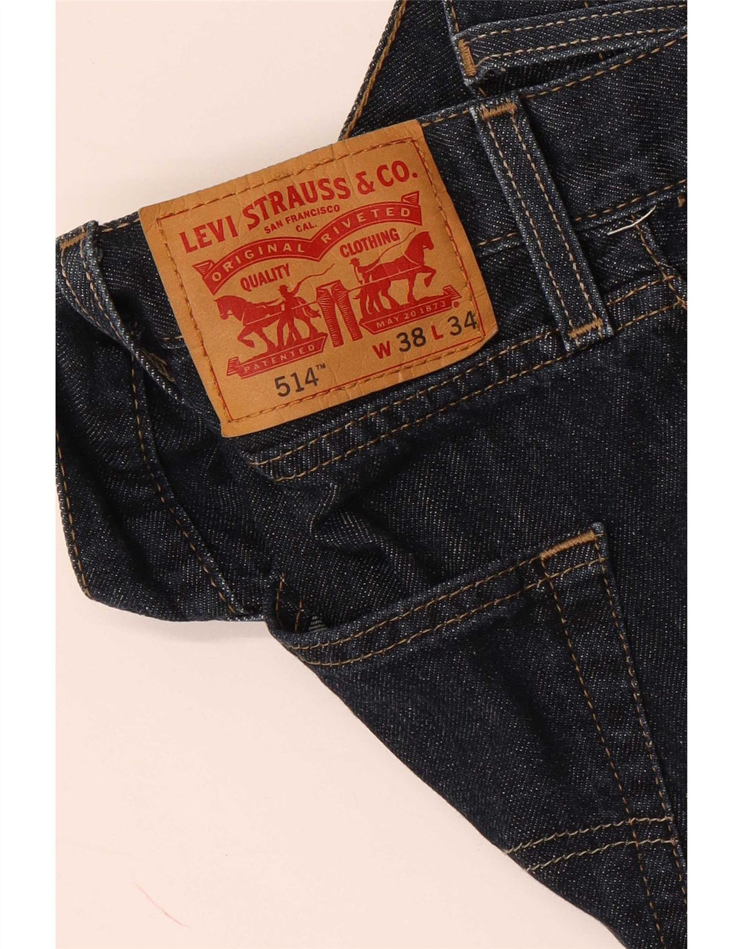 Levi's Jean Droit 514 Homme W38 L34 Bleu Marine