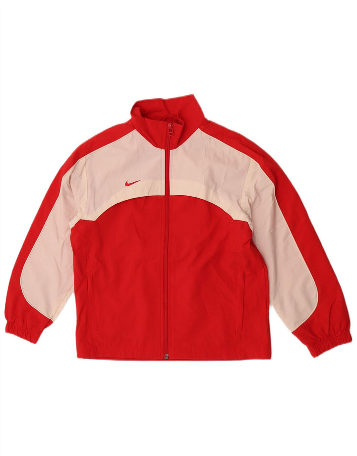 Veste de survêtement Nike Garçon 7-8 ans Rouge Colorblock Polyester