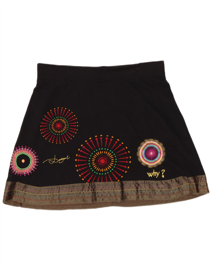 Desigual Femme Mini Jupe XL W36 Noir Géométrique