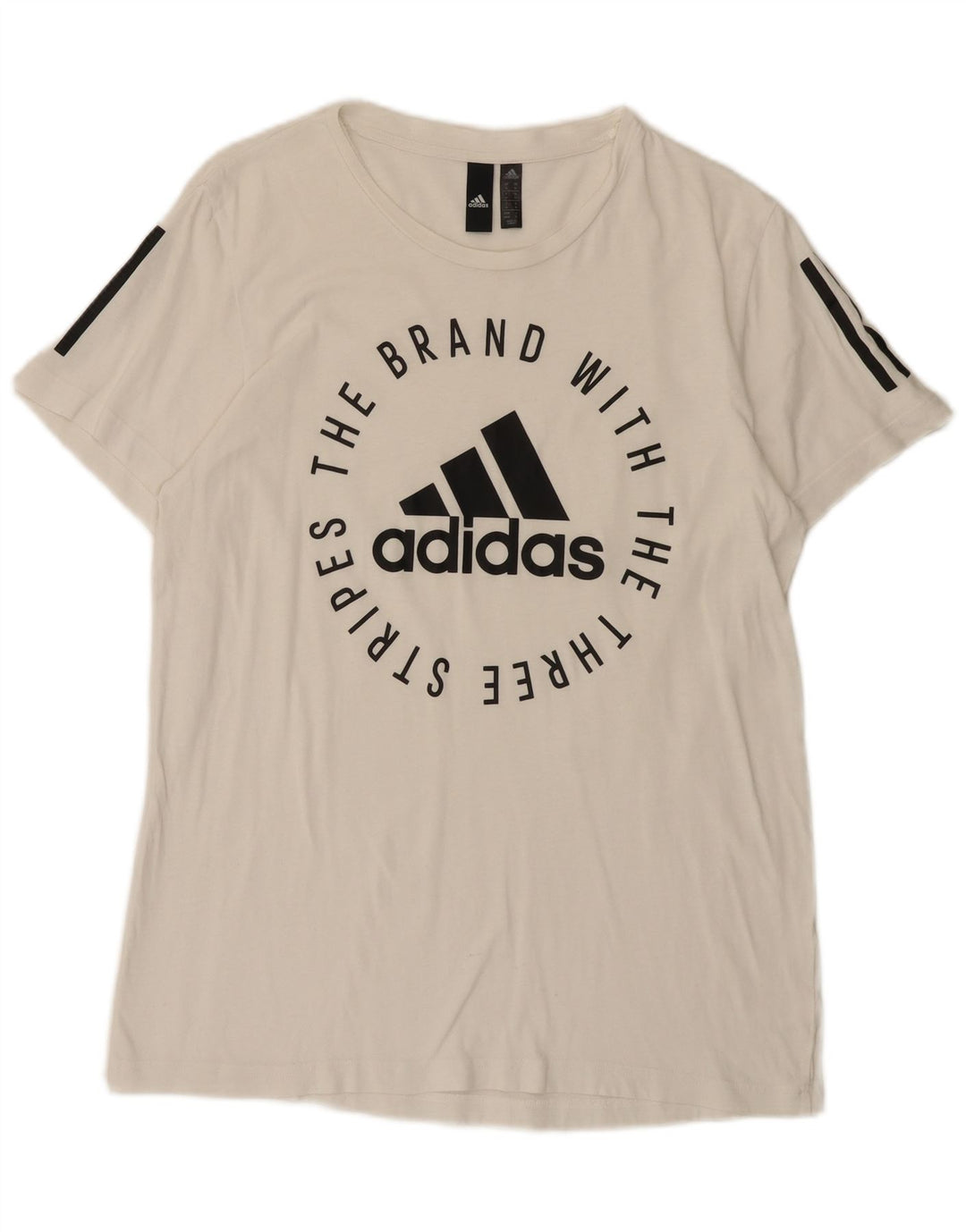 Adidas T-Shirt Graphique Homme Blanc Moyen