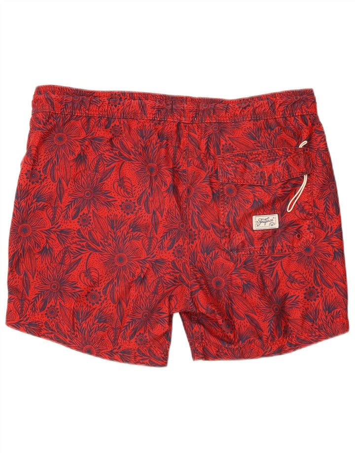 FAT FACE Short de Bain Homme Grand Rouge Floral