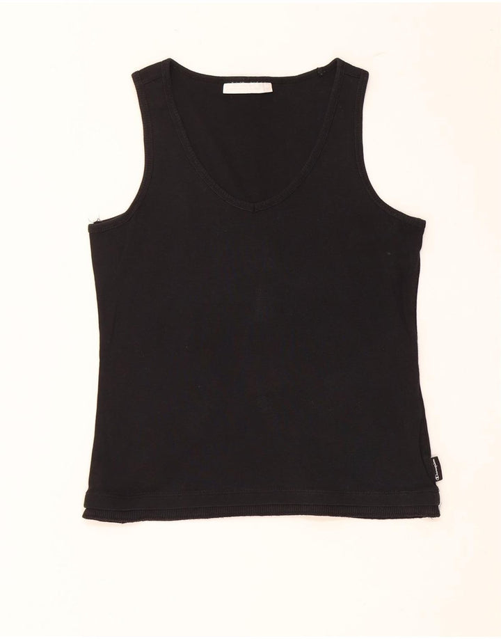 CHAMPION Débardeur court pour femme UK 12 Coton noir moyen