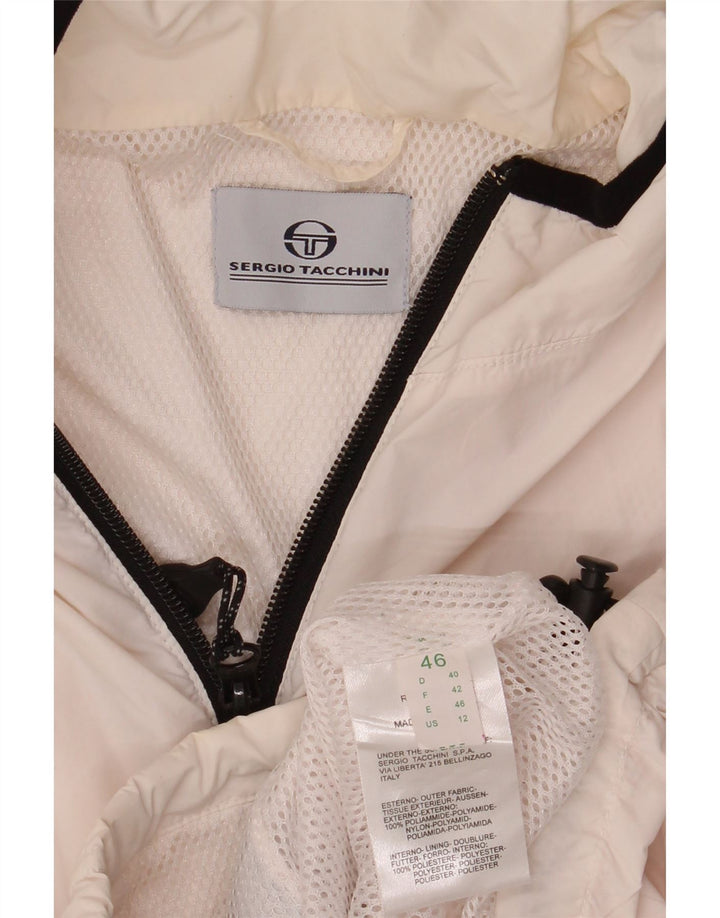 SERGIO TACCHINI Veste de survêtement sans manches pour femme IT 46 Large Blanc
