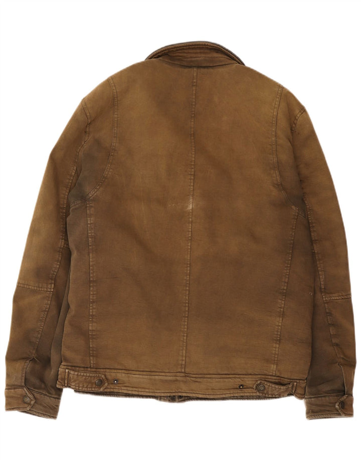 Levi's Veste coupe-vent pour homme UK 40 Large Marron Coton