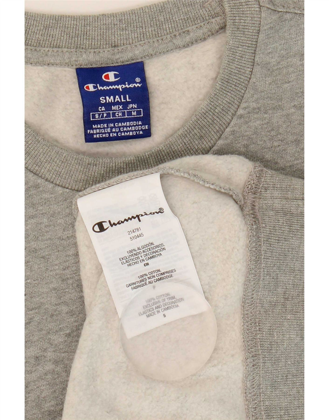 Champion Sweat-Shirt Homme Petit Gris Coton