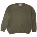 Marks & Spencer Pull col rond pour homme en coton vert 2XL