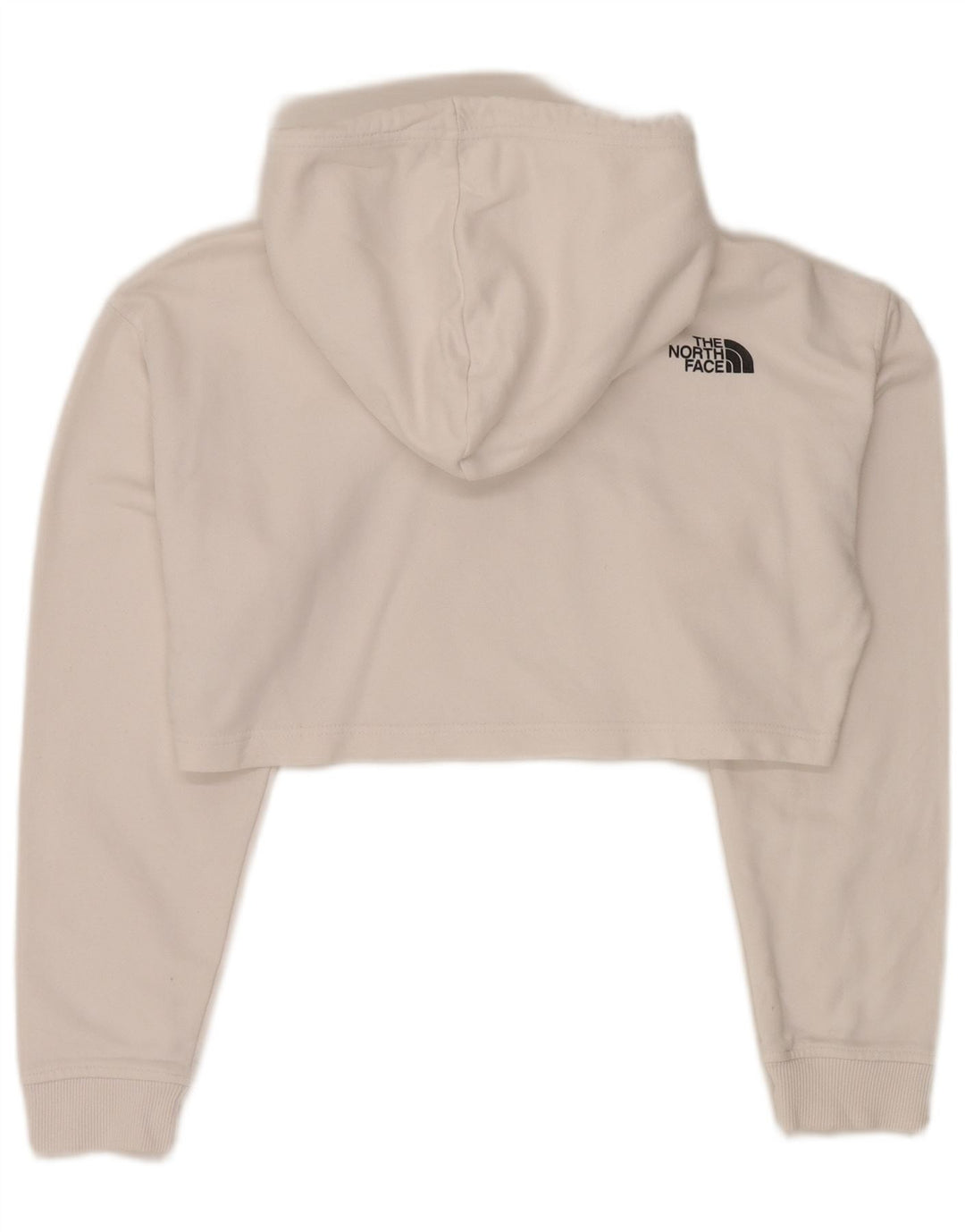 THE NORTH FACE Pull à capuche court graphique surdimensionné pour femme UK 6 XS Blanc