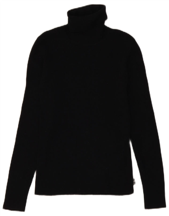 CALVIN KLEIN JEANS Pull col roulé pour femme UK 12 Medium Noir