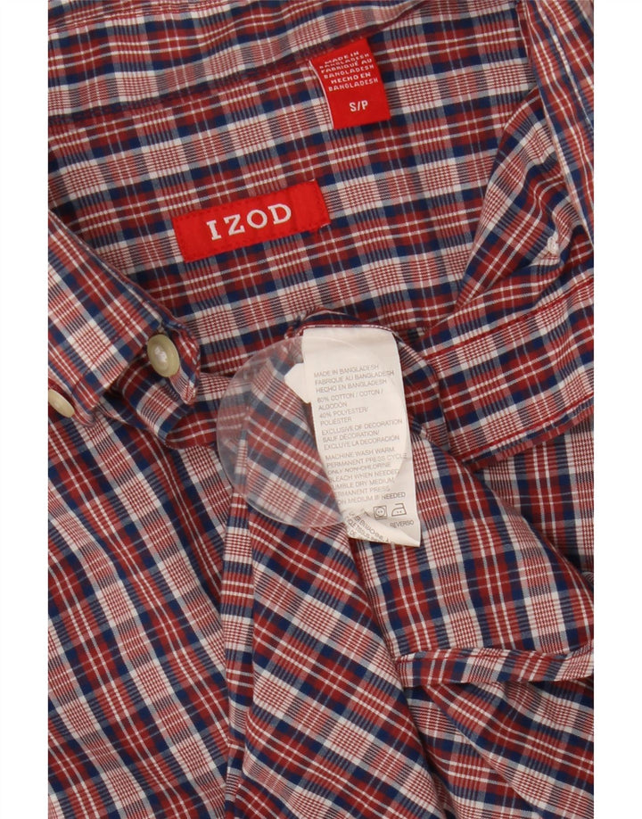 IZOD Chemise Homme Petit Carreau Rouge Coton