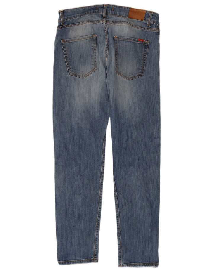Liu Jo Femme Jean Slim Effet Déchiré W34 L31 Bleu