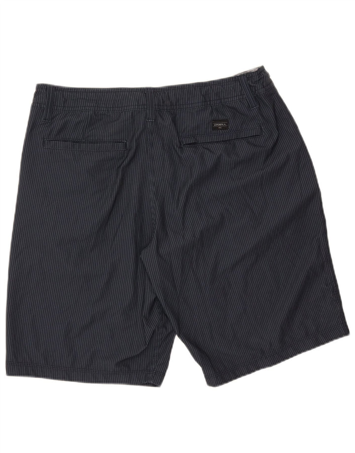 O'Neill Short Chino Homme W34 Large Bleu Marine à Fines Rayures Polyester