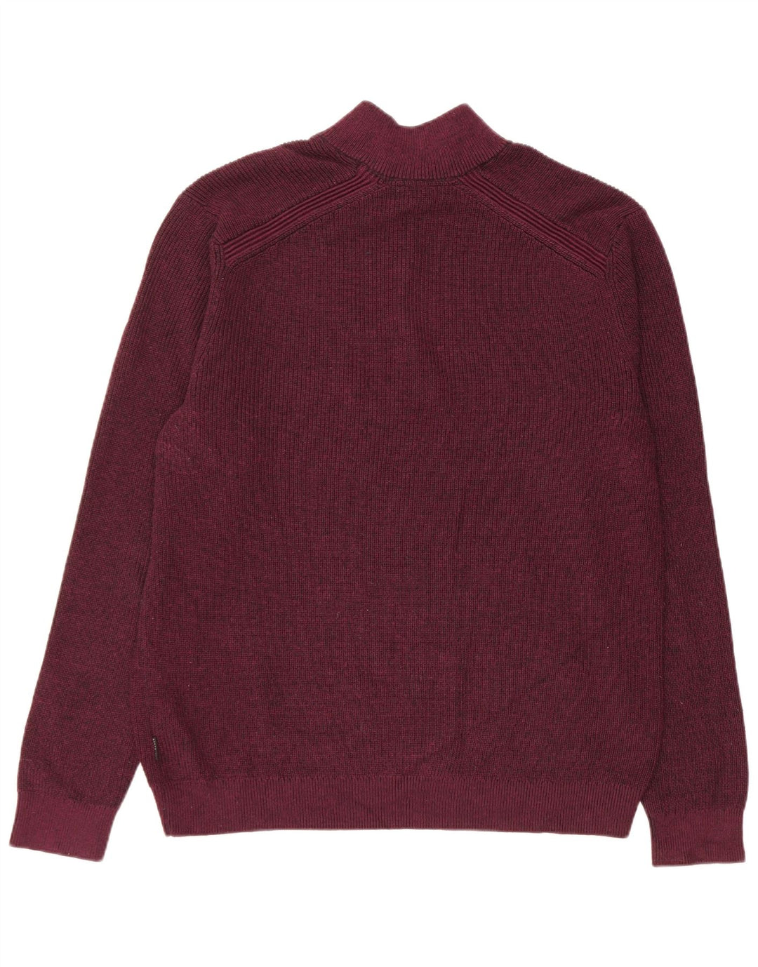 Ted Baker Pull à col zippé pour homme Taille 6 2XL Bordeaux Polyester