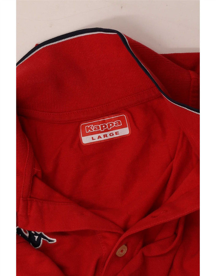 Kappa Polo Homme Large Rouge Rayé