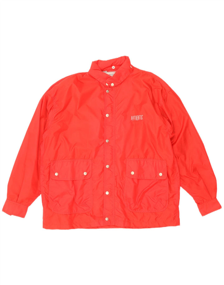 Wrangler Veste coupe-vent à capuche pour homme UK 38 Medium Rouge Polyamide