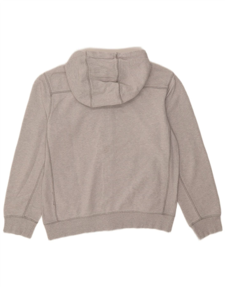 Timberland Pull à capuche zippé coupe régulière pour homme, grand coton gris