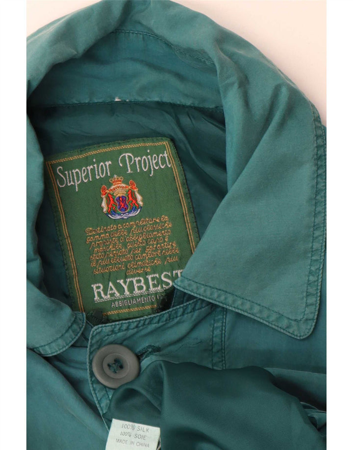 Raybest Veste Bomber Homme UK 40 Grande Soie Bleue