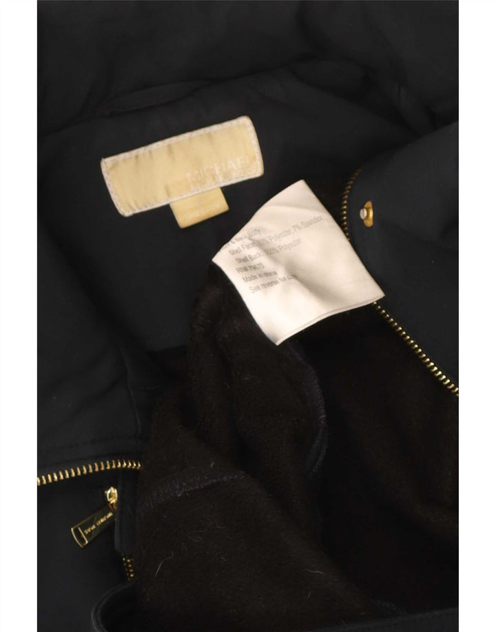 Michael Kors Trench-coat à capuche pour femme UK 44 Bleu marine moyen Polyester
