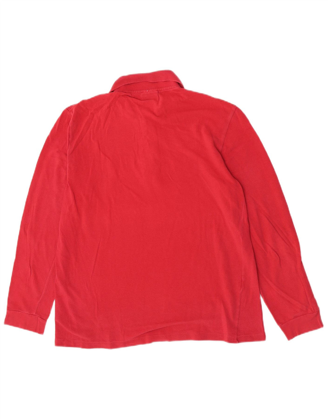 Lacoste Polo à manches longues pour homme Taille 4 Coton rouge moyen