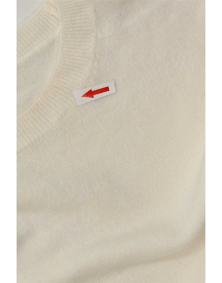 Marks & Spencer Pull à col rond pour femme UK 14 Medium Off White