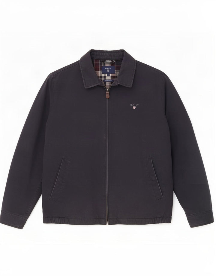 Gant Veste Bomber Homme UK 40 Large Bleu Marine Coton