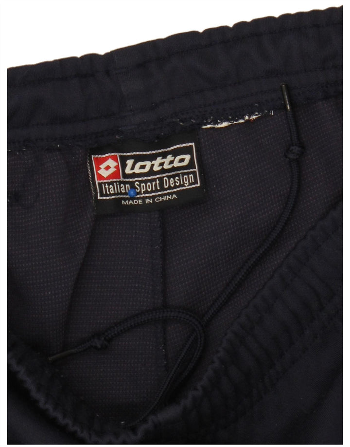 Lotto Survêtement complet graphique pour hommes, grand, bleu marine, polyester color block