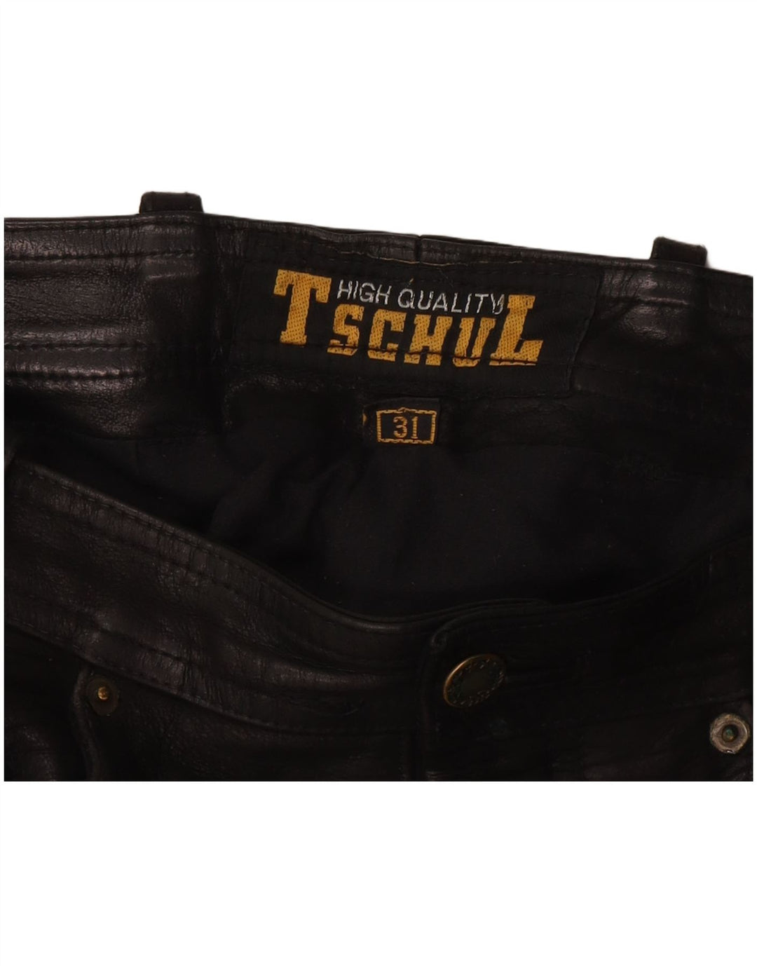 Tschul Pantalon décontracté droit pour femme W31 L30 Noir